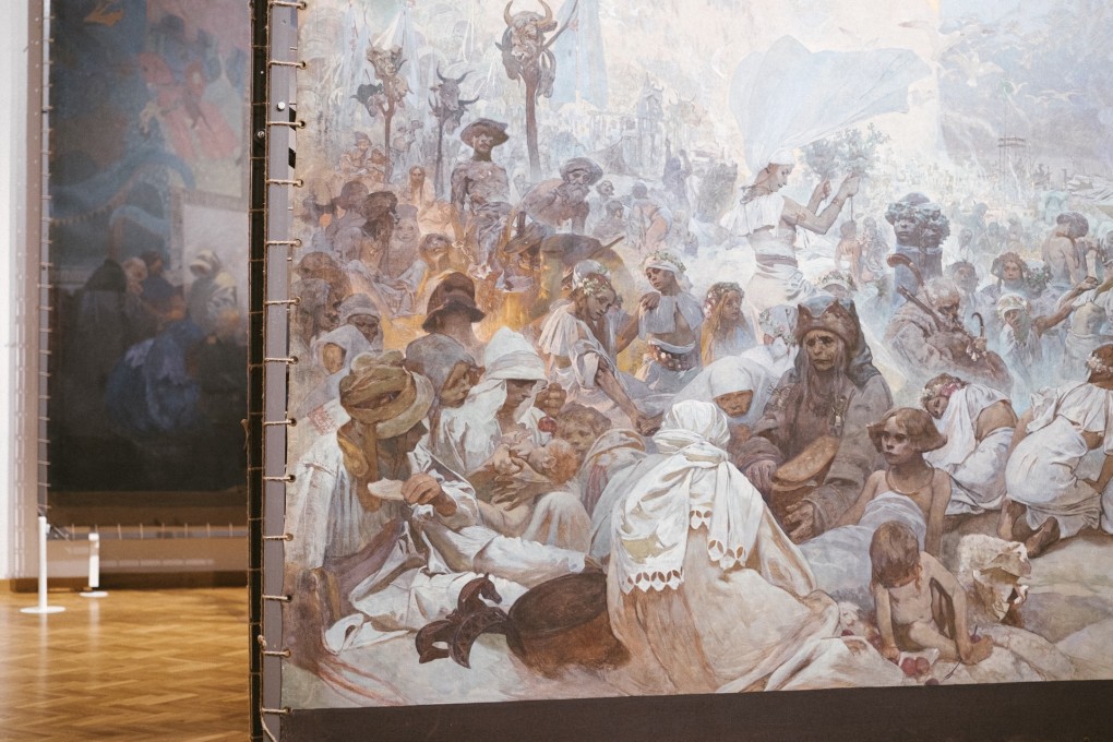 Alfons Mucha Přes noc hvězdou - vernisáž na Freeportu